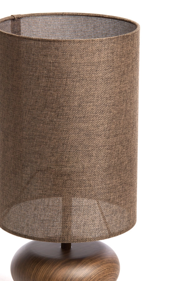 Tafellamp Danialo hout met bruin 60cm Light & Living 8717807759605