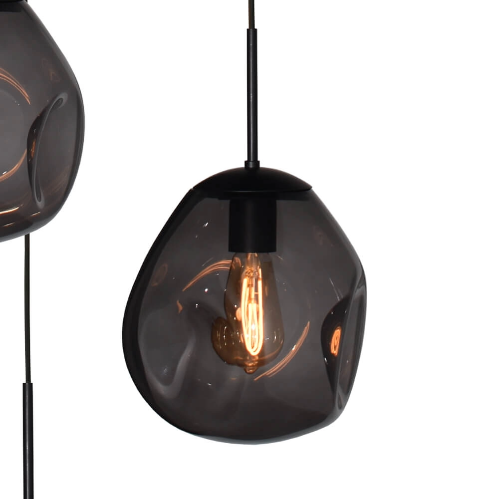Pendel hanglamp Lava 3x smoke glas Ø 24cm Masterlight 8718121286488