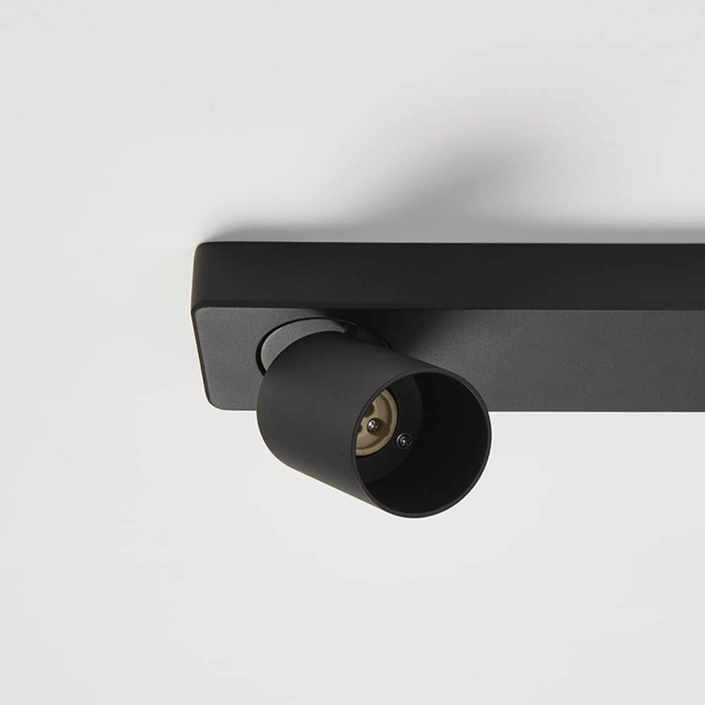 Plafondlamp Moon 2 rechthoekig zwart Lyora