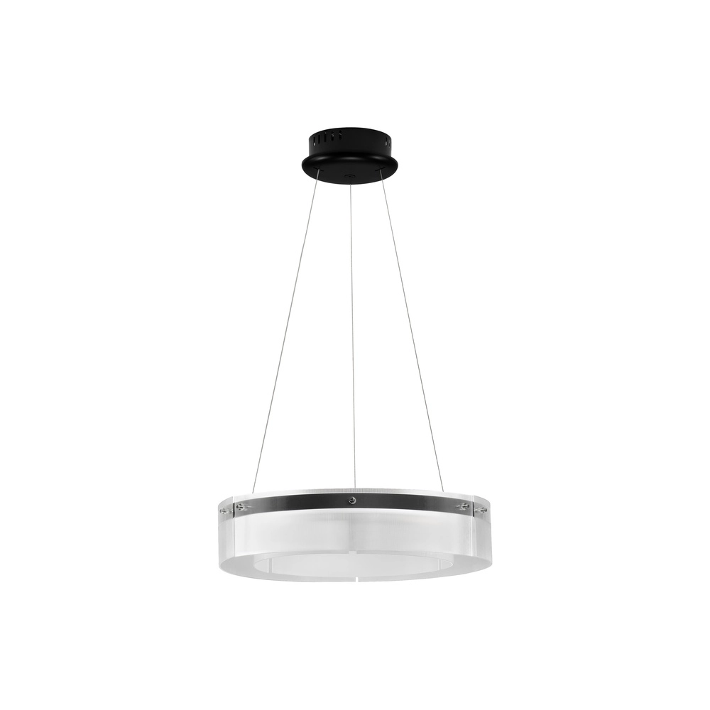 Design hanglamp Pauline zwart met glas Ø 55cm Lyora 5212017445377