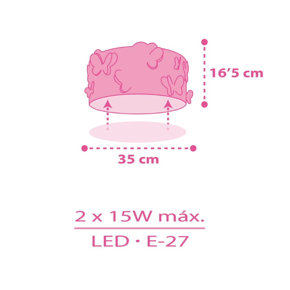 Plafondlamp Butterfly Dalber 8420406001616