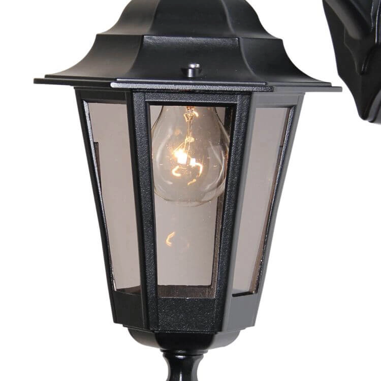Klassieke muurlamp Berlusi Down zwart Franssen 8033239016735