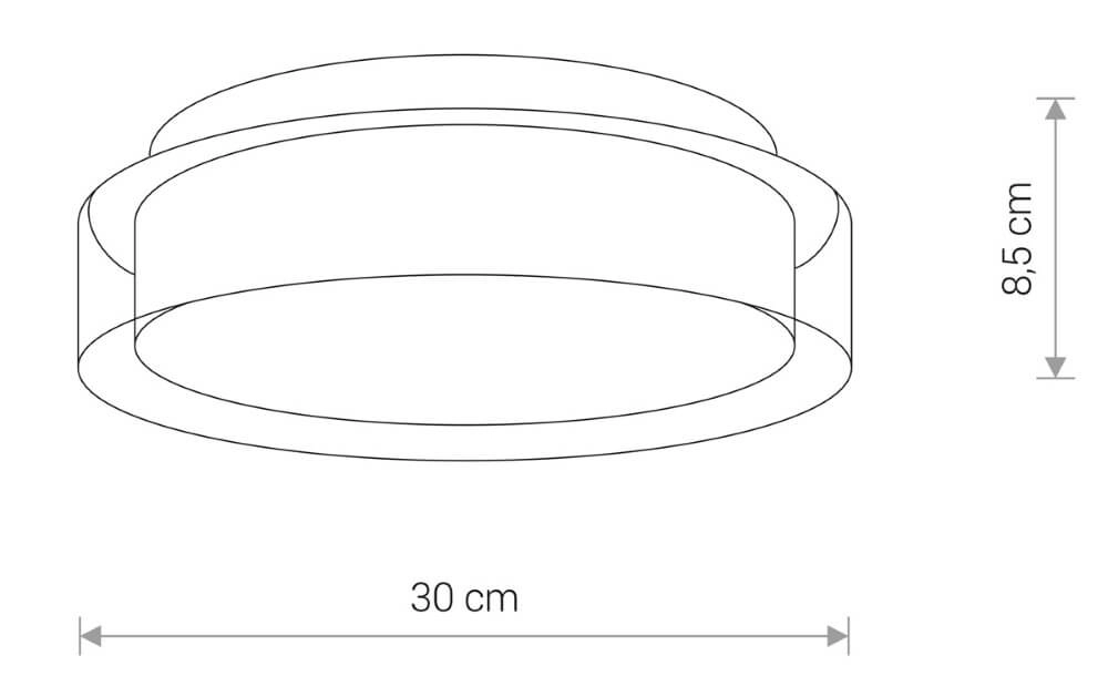 Badkamer plafonnière Pan Ø 30cm Lyora 5903139817394