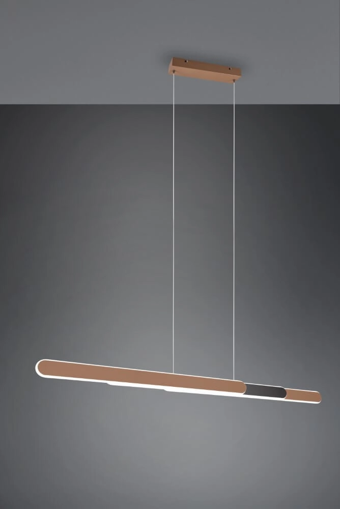 Hanglamp Helios 130cm bruin Trio 4017807577815