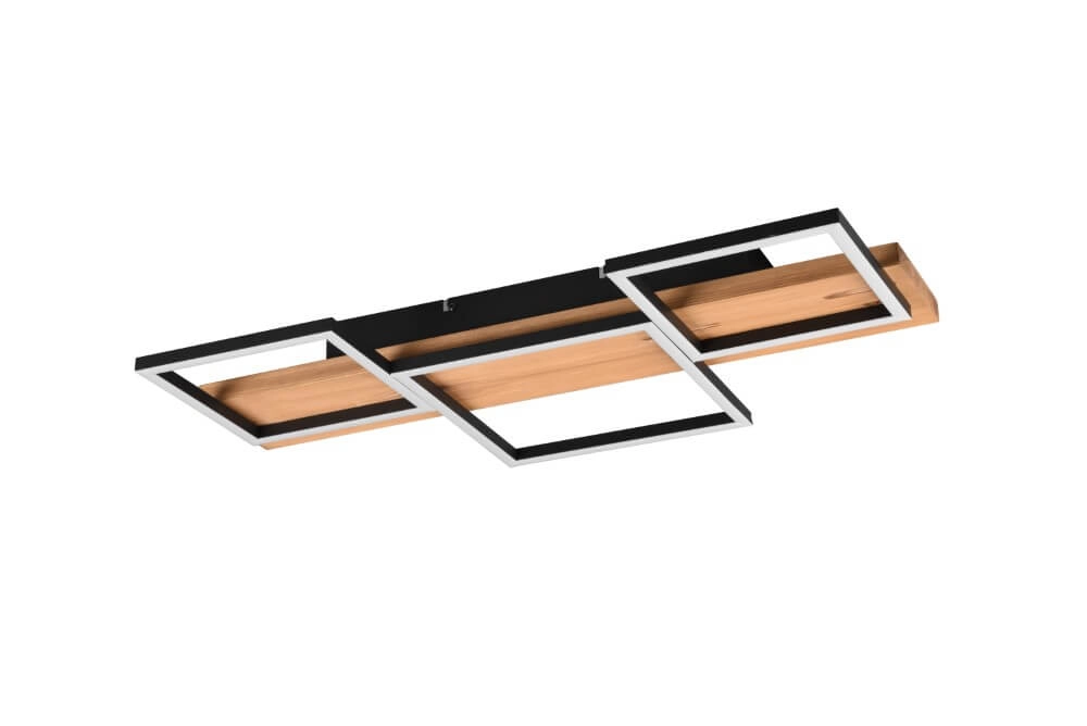 Houten led plafondlamp Harper 3-lichts Trio 4017807524994