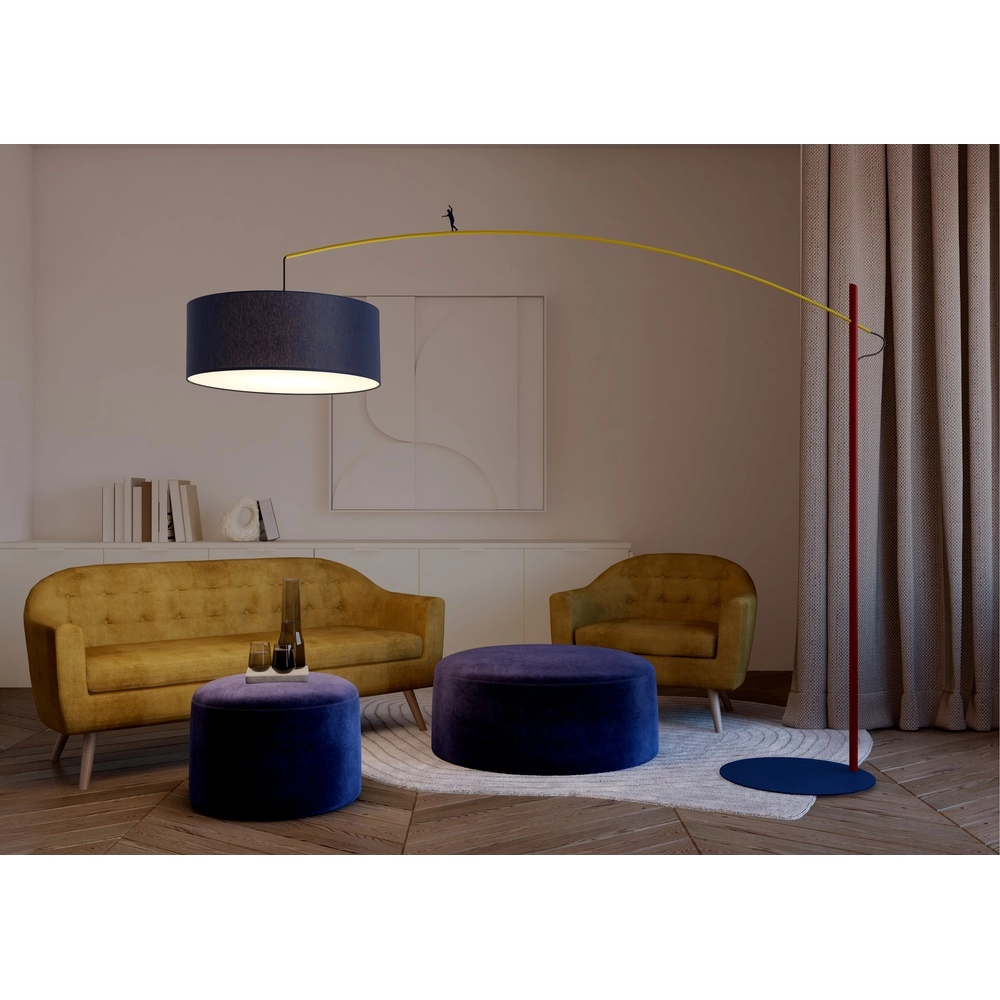 Vloerlamp Poise blauw met rood en geel Ø 65cm Lyora 5903139114301