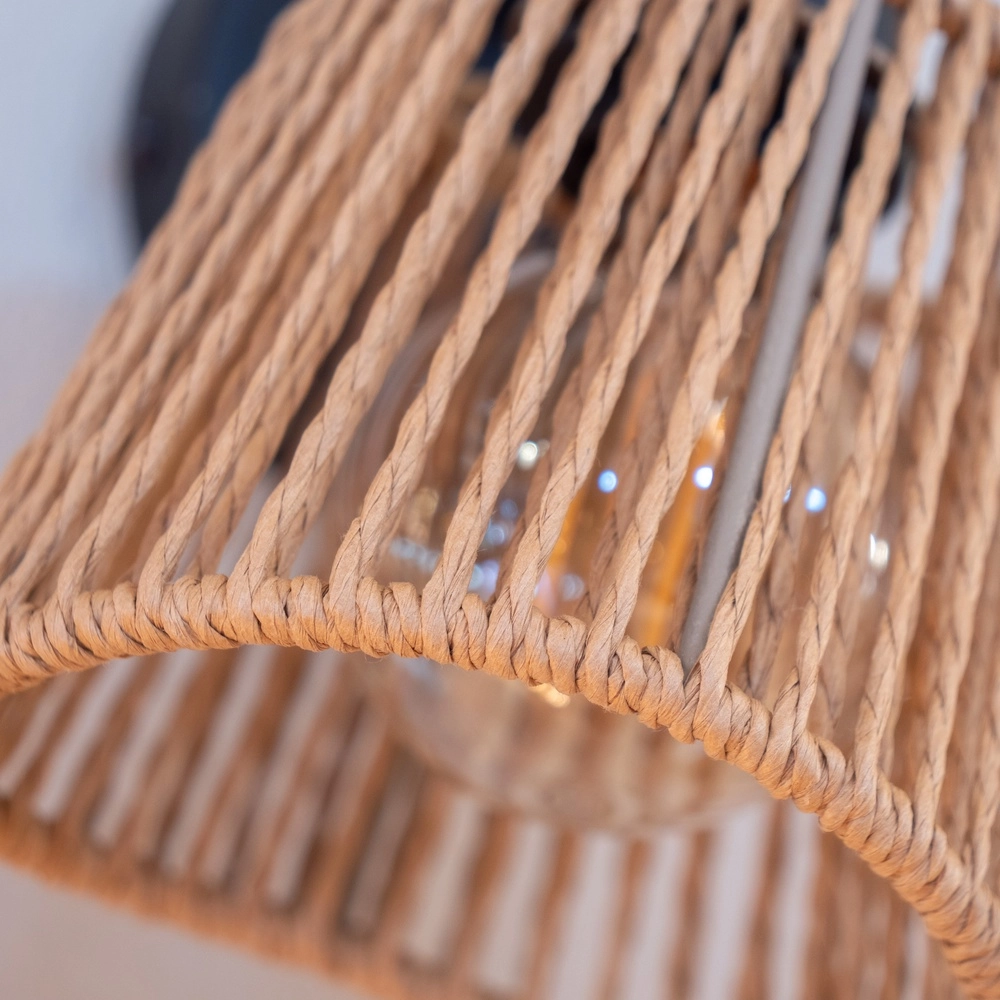 Rotan wandlampje Keelby enkel Eglo 9002759441289