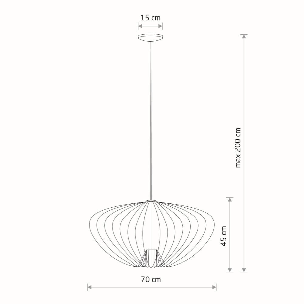Rotan hanglamp Pumpkin L Ø 70cm Lyora 5903139112529