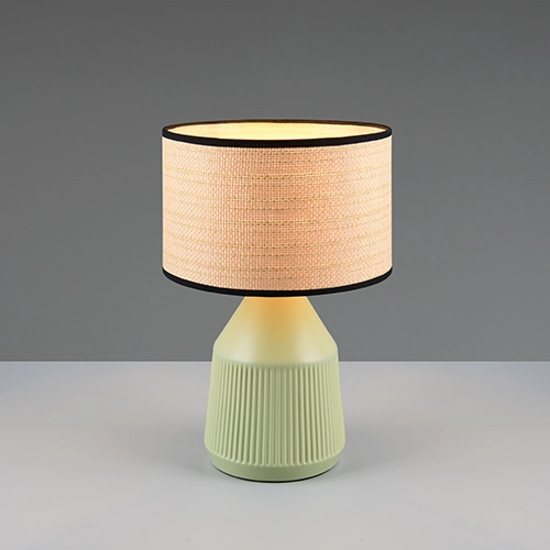 Tafellamp Formentera Ø 28cm groen Trio 4017807678130