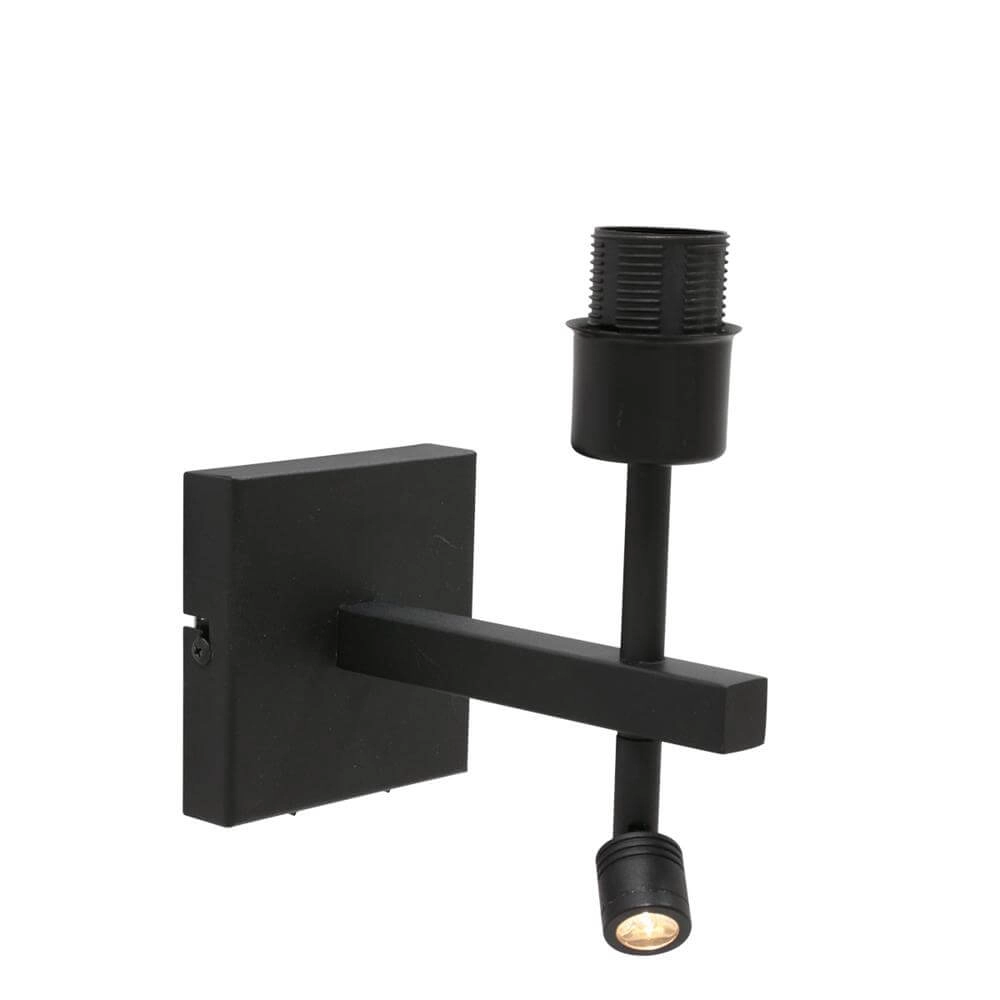 Wandlamp Stang zwart met strokleurige kap Steinhauer 8712746172010