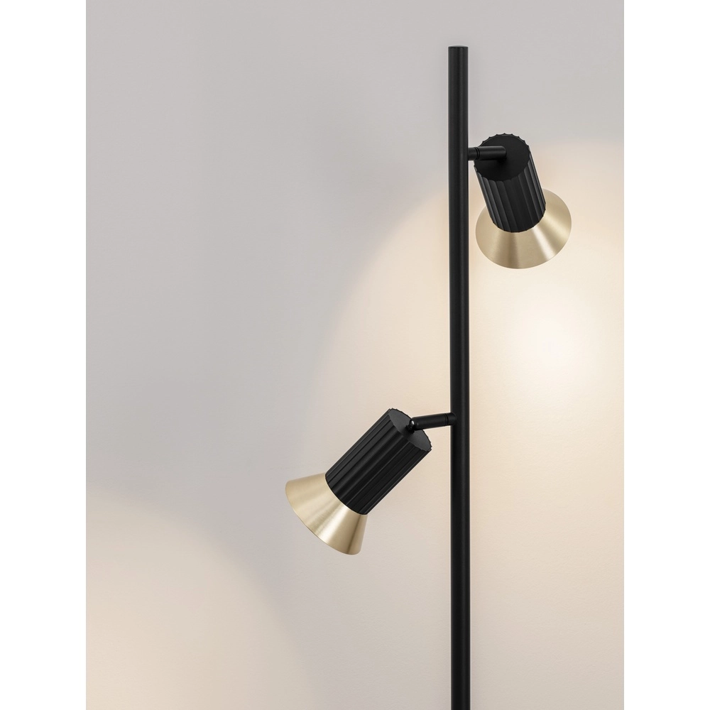 Design vloerlamp Luvia zwart met goud Lyora 5212017475619