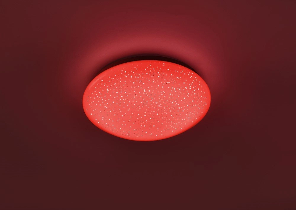 Instelbare plafonnière Skyler RGB 25cm met sterren effect Just Light 4043689928889