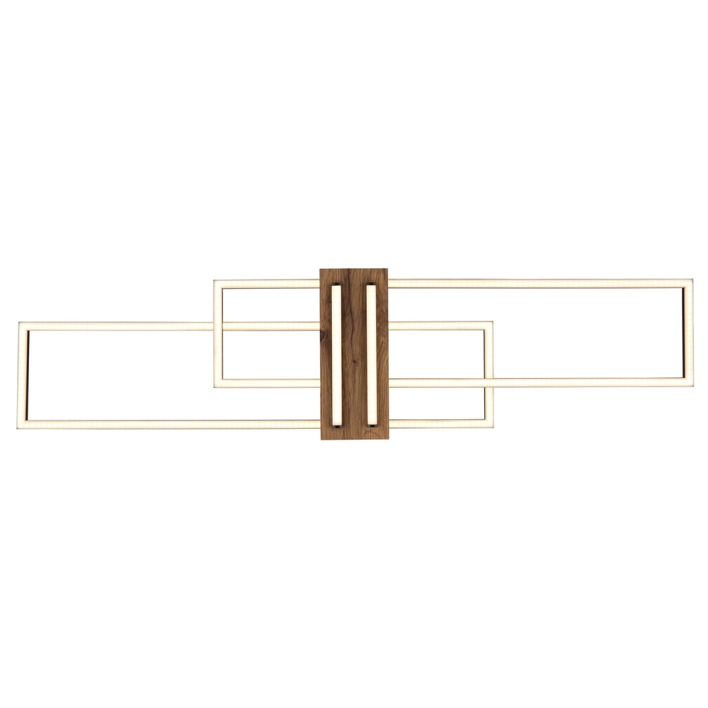 Moderne plafondlamp Dakari zwart met hout Globo 9007371528479