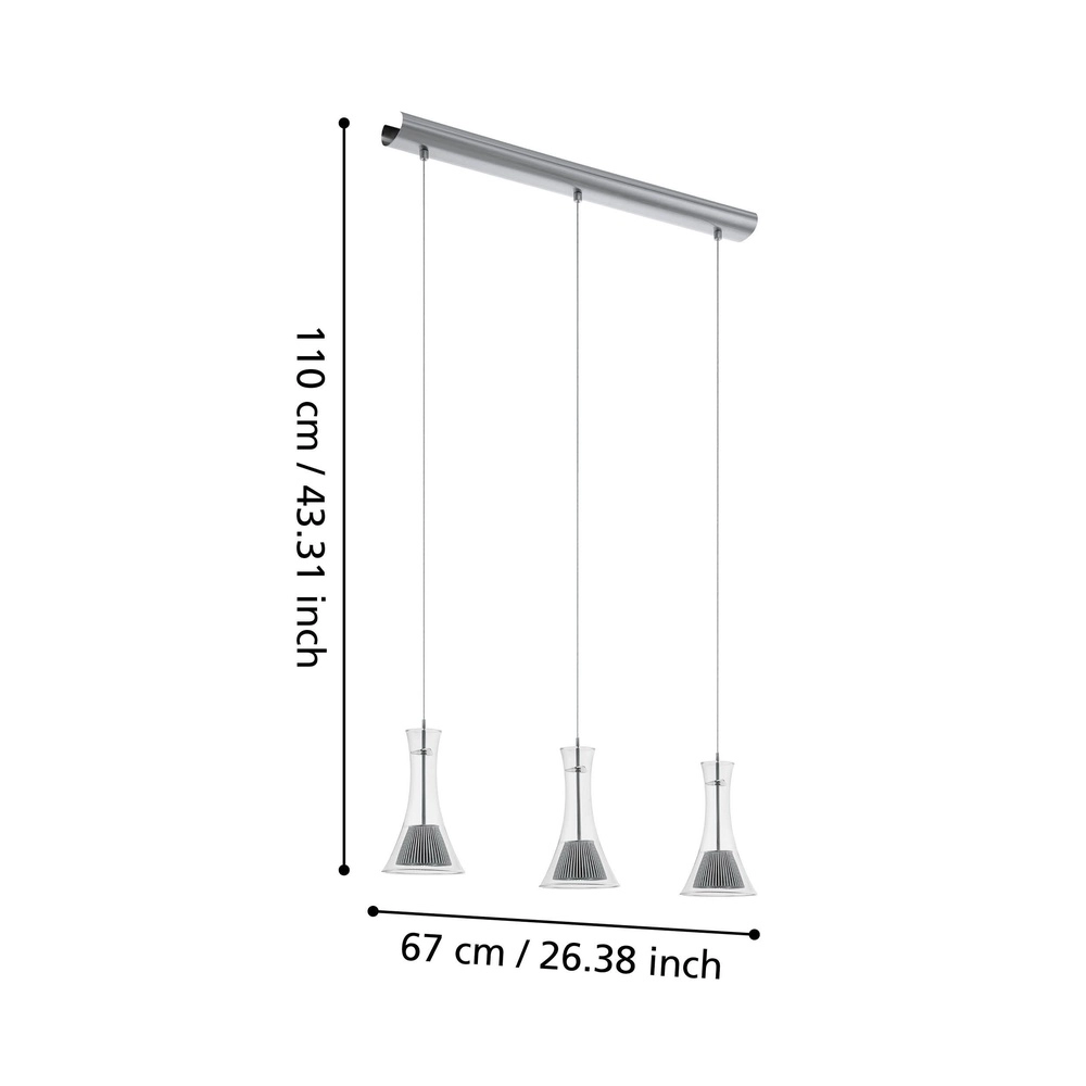 3-lichts hanglamp Musero nikkel Eglo 9002759937935