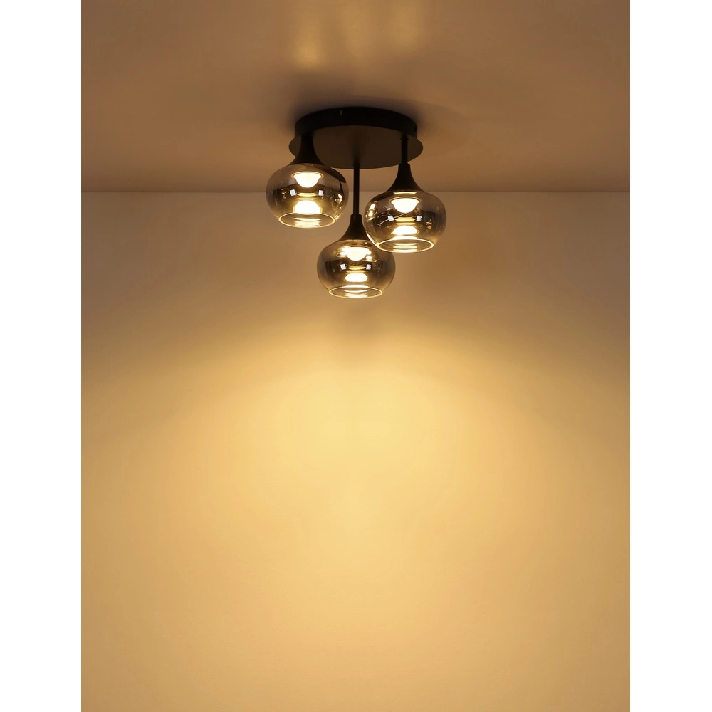 Zwarte plafondlamp Lui design Globo 9007371592609