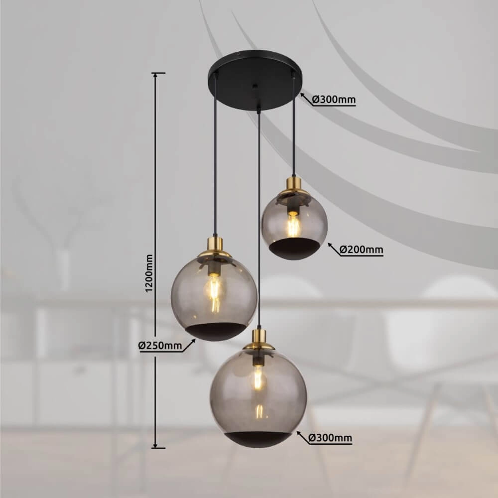 Design hanglamp Potter rond 3-lichts Globo 9007371438372