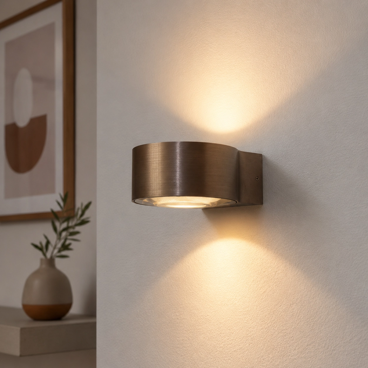 Design wandamp Hudson brons