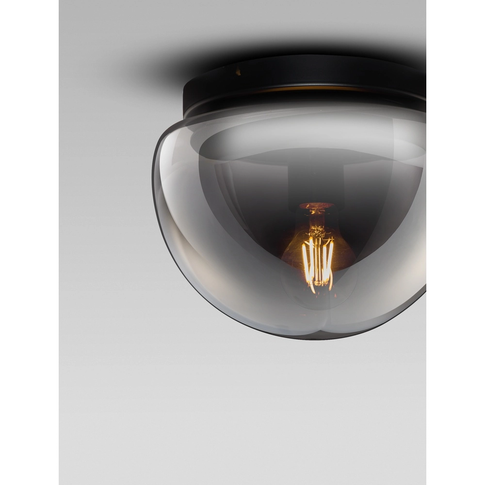 Plafondlamp Ebony smoke glas Ø 24,5cm Lyora 5212017483553