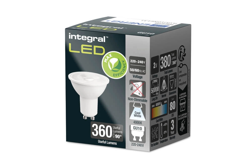Led spot 2W - GU10 - 350lm - 4000K Lyora 5055788276814