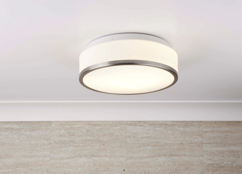 Badkamerlamp Discs Ø 28cm zilver Searchlight 5013874395535