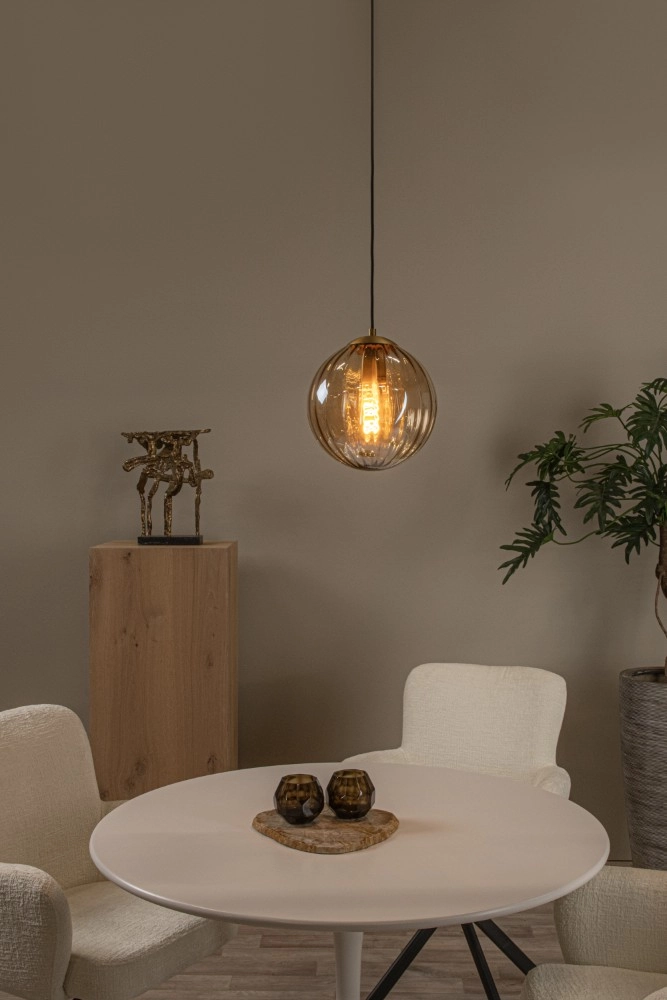 Hanglamp Monsaraz Ø 25cm amber glas Lucide 5411212452405