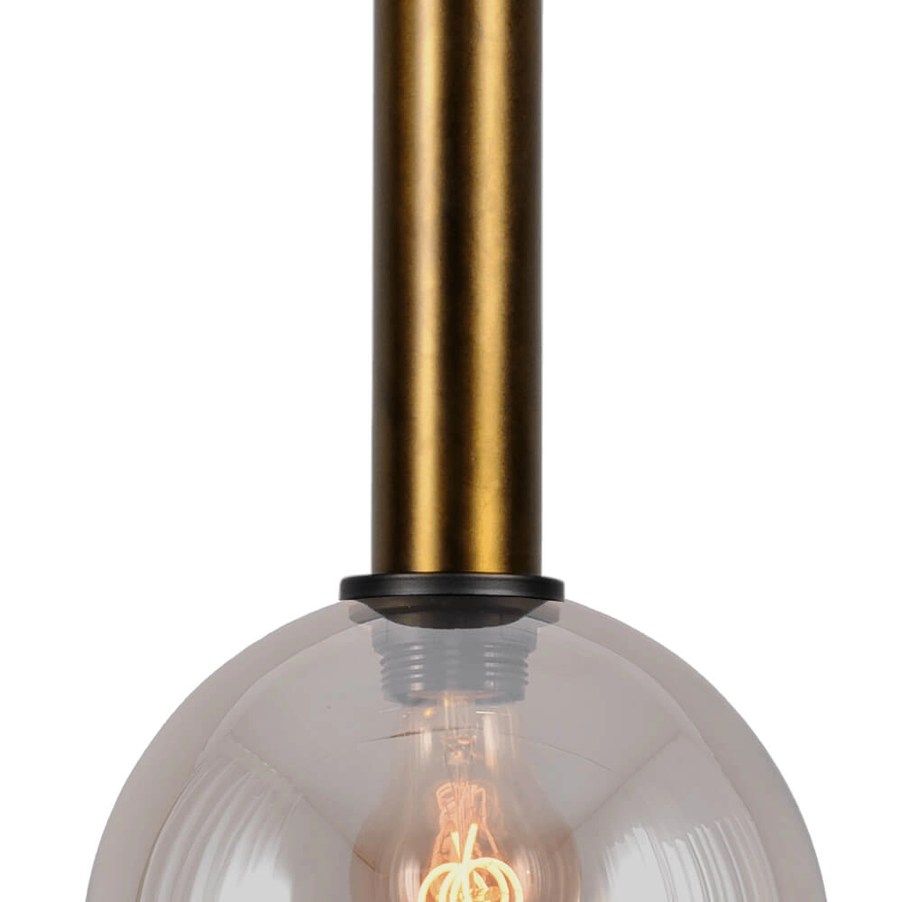 Hanglamp Ø 20cm Bella 2 Antiek messing met goud glas Masterlight 8718121334042
