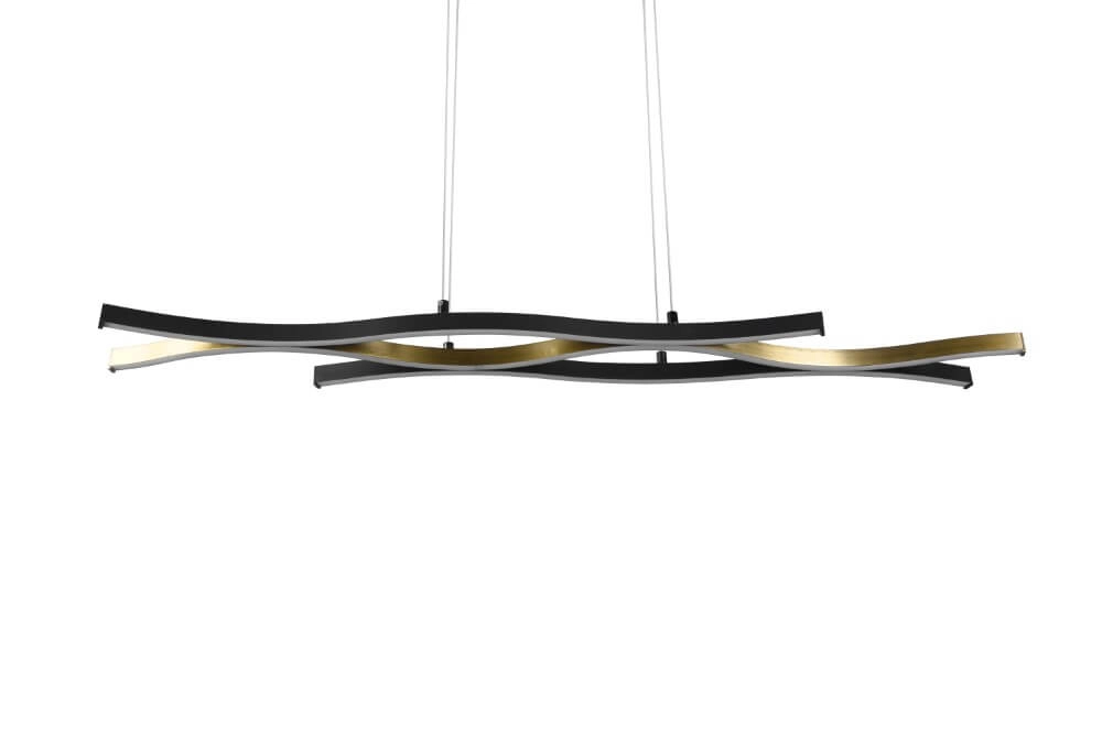 Hanglamp Blaze zwart met goud Trio 4017807540086