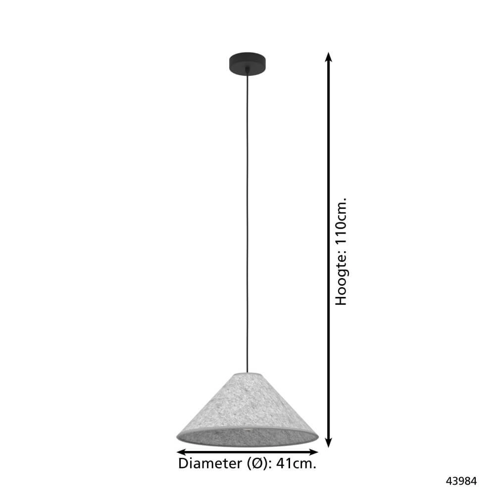 Textiel hanglamp Alsager Ø 41cm Eglo 9002759439842