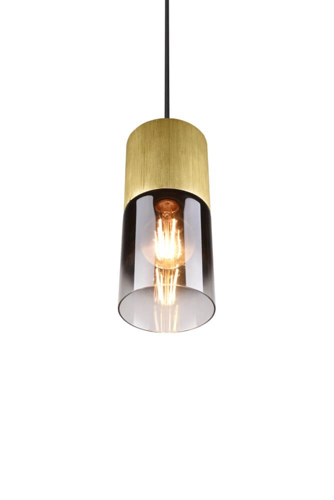 Hanglamp Robin pendel hout met zwart Trio 4017807507478