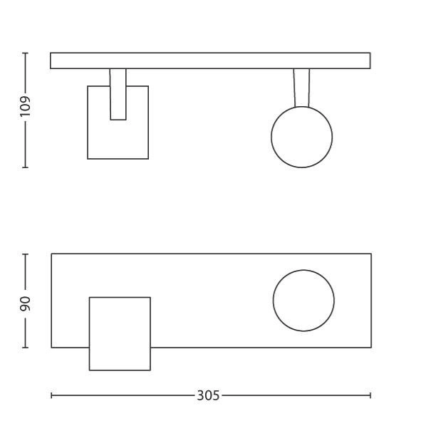 Spots Runner 2-lichts wit Philips 8718291487944