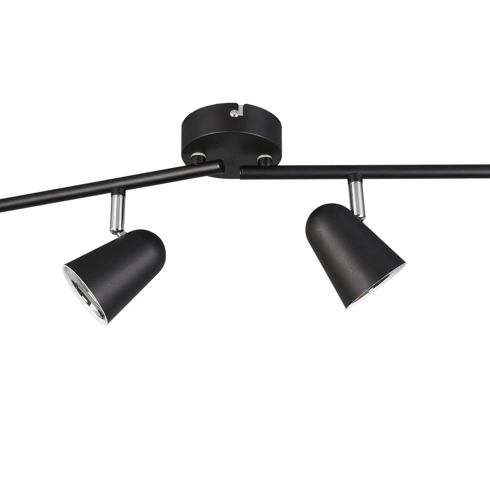 Zwarte plafondspot Toulouse 4-lichts Trio 4017807425192
