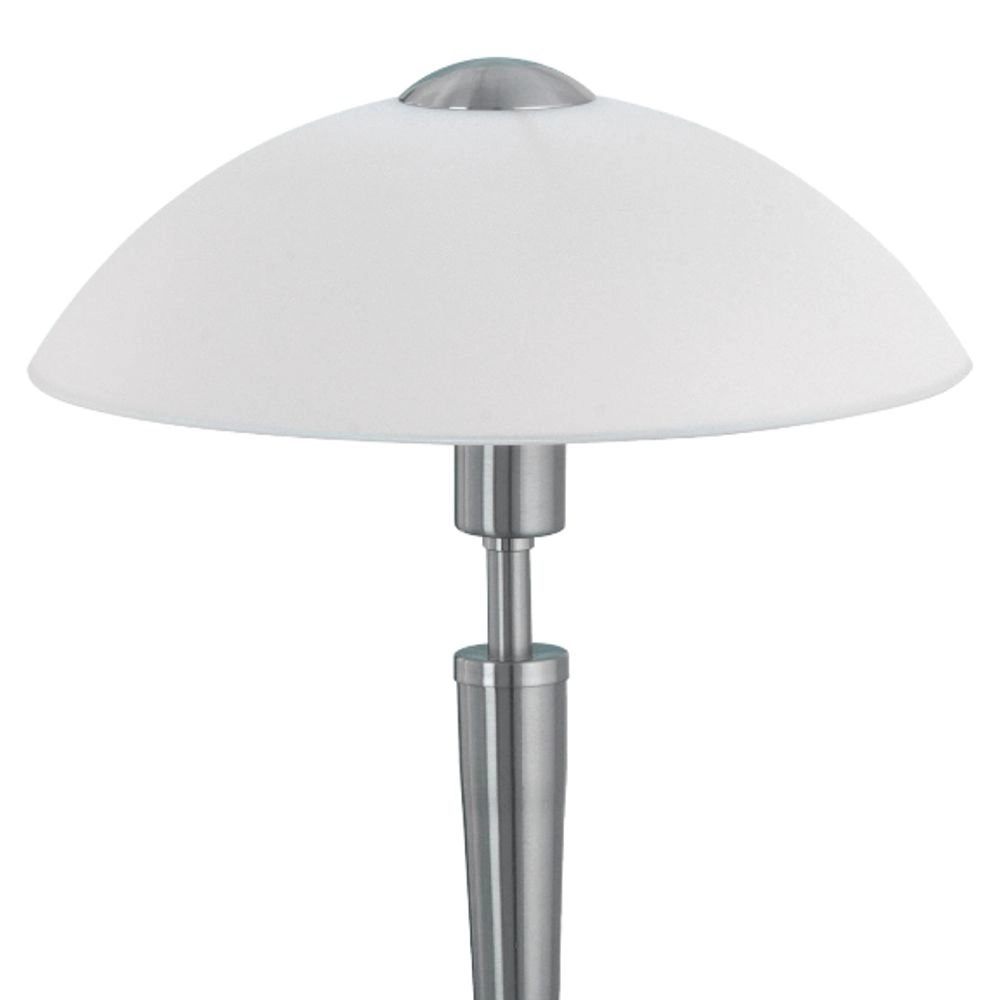 Tafellamp Solo 1 35cm nikkel mat met wit Eglo 9002759851040