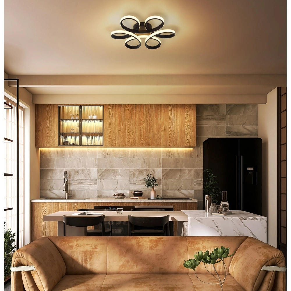 Design plafondlamp Orbita zwart Globo 9007371593309