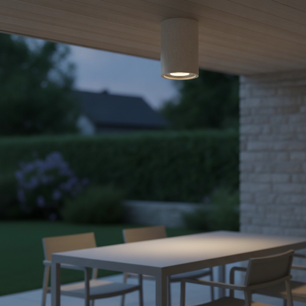 Plafondspot Par wit beton