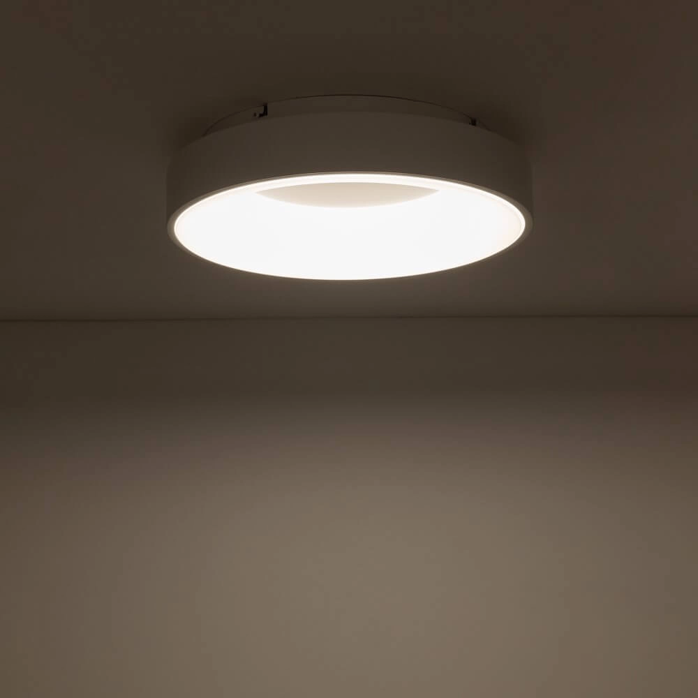 Ronde plafondlamp Nikki Round wit Ø 38cm Lyora 5903139112000