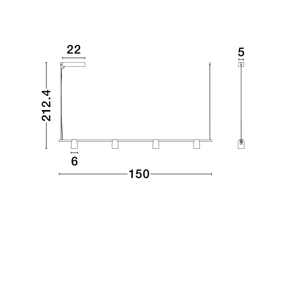 Hanglamp Sirmos zwart met mokka bruin Lyora 5212017461889