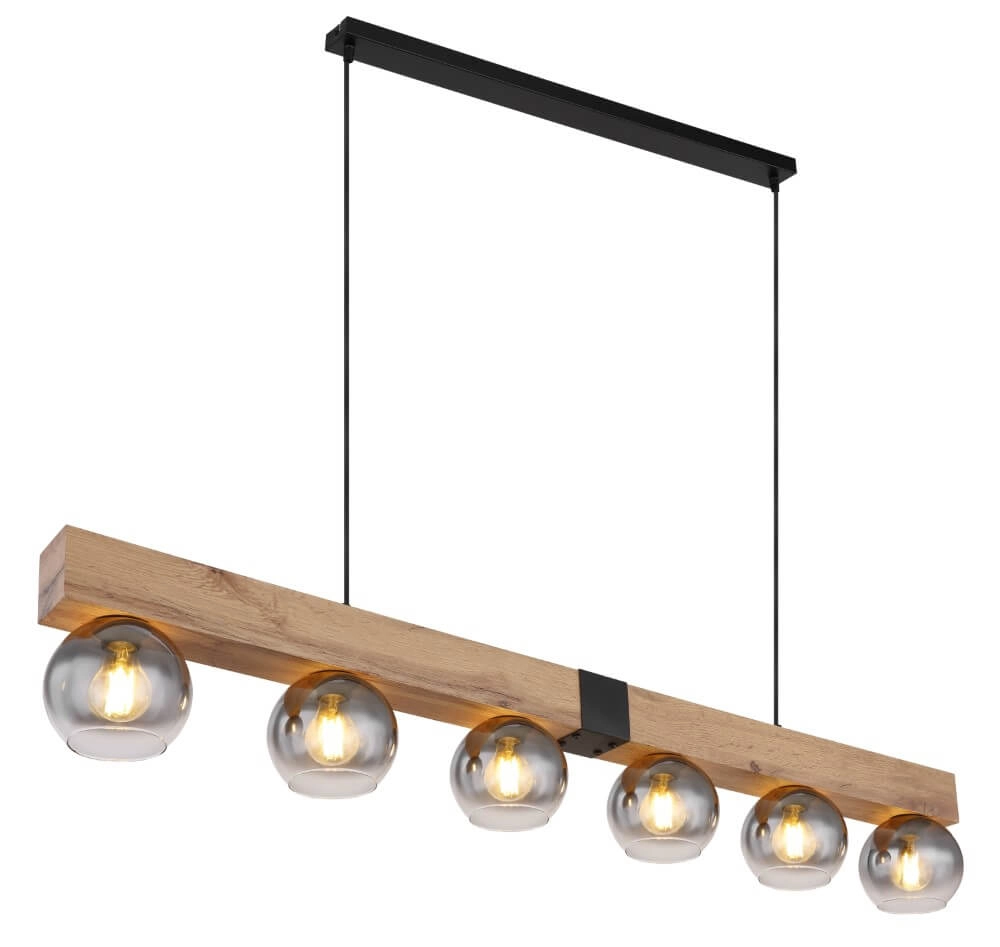 Hanglamp Moitas 6-lichts recht Hanglamp Moitas 6-lichts recht