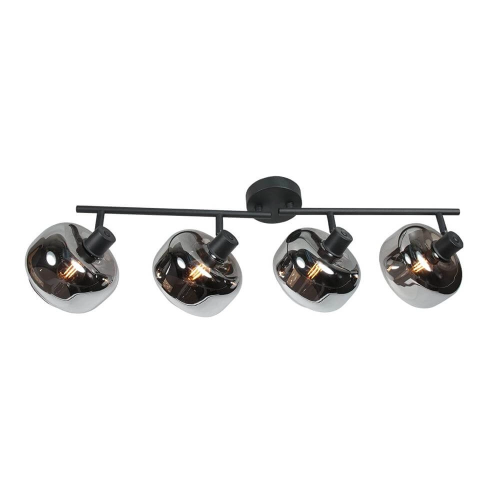 Zwarte plafondlamp Tenebris 4-lichts Steinhauer 8712746178135