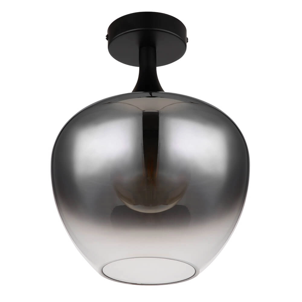 Zwarte plafondlamp Maxy enkel Ø 24cm Globo 9007371444380