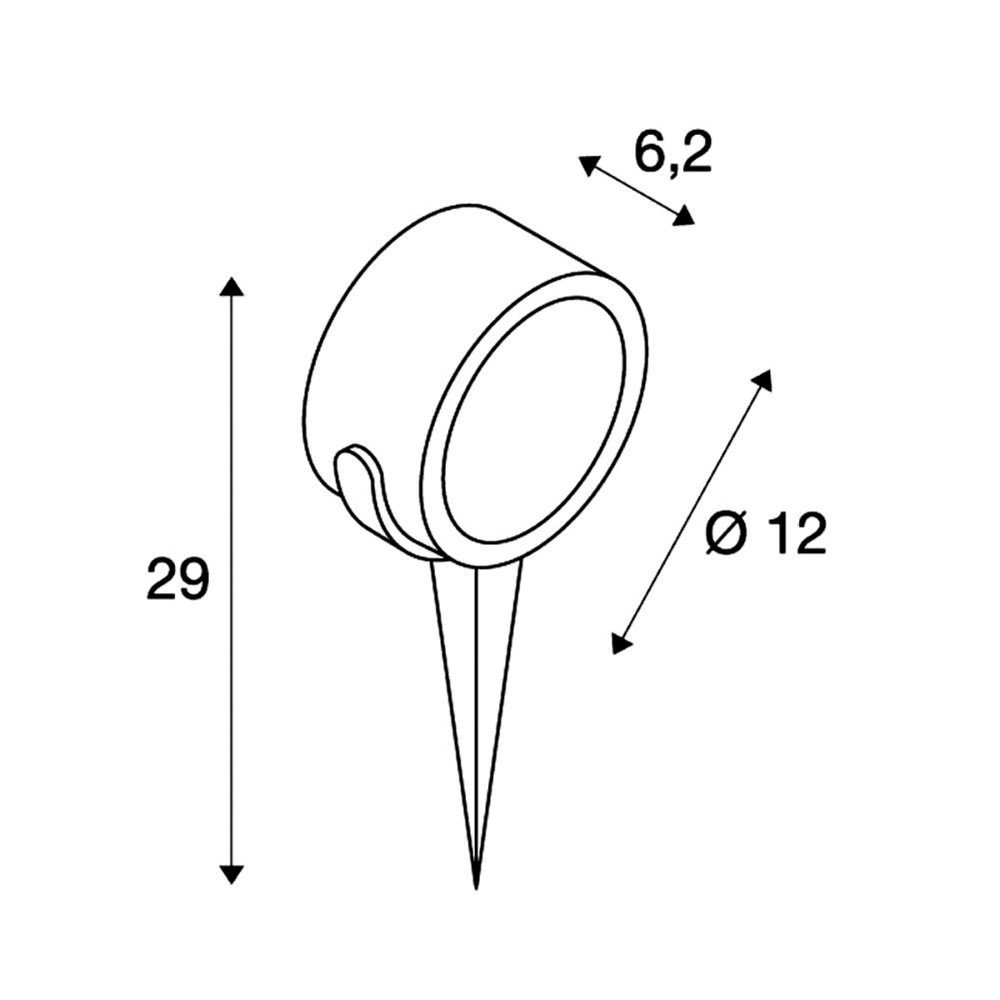 Tuinspot Sitra 360 Spike met prikpen SLV 4024163134477