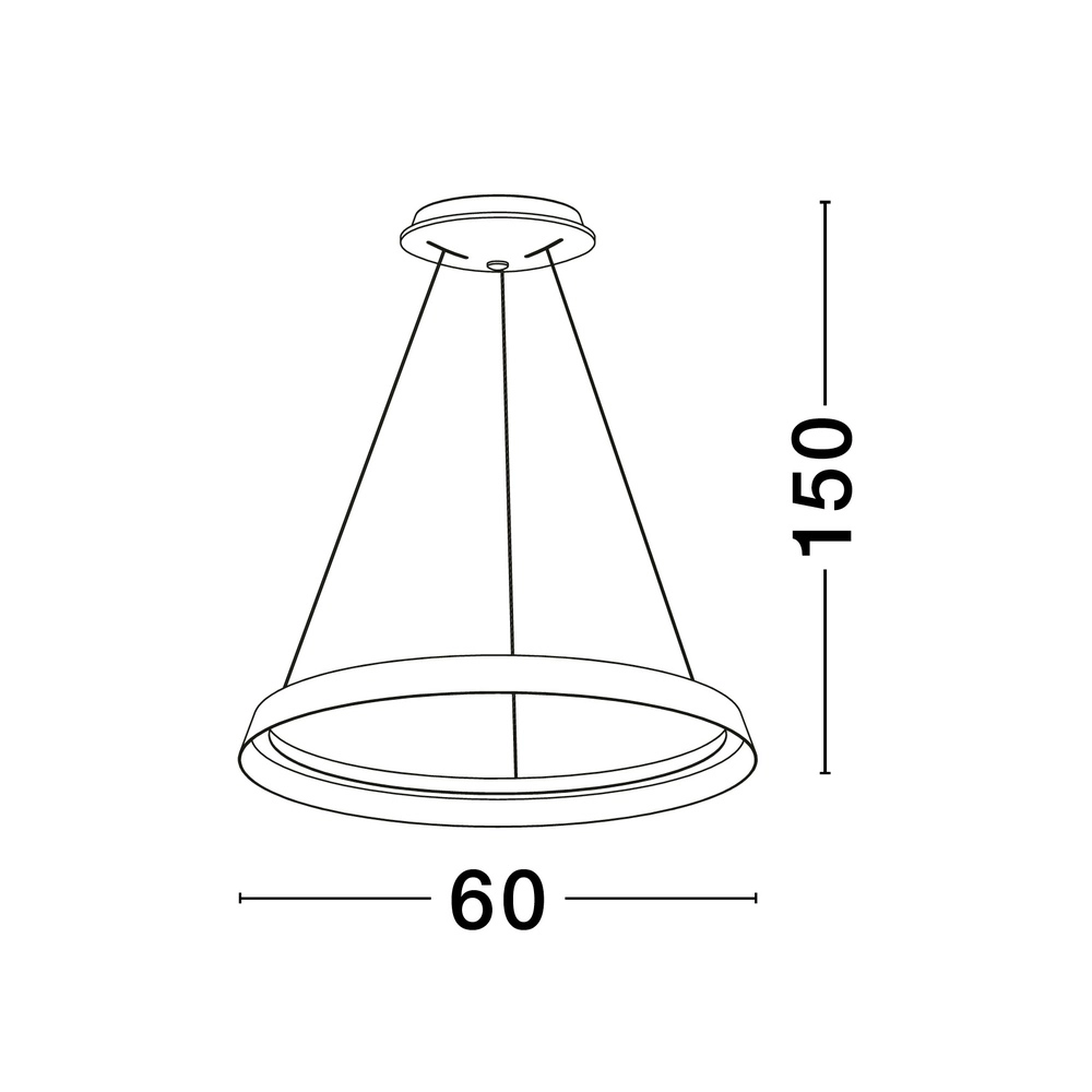 Design hanglamp Ormi Ø 60cm zwart Lyora 5212017448835