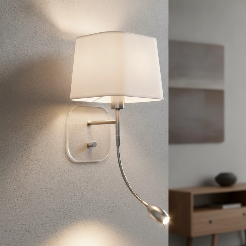 Wandlamp Montato wit met chroom