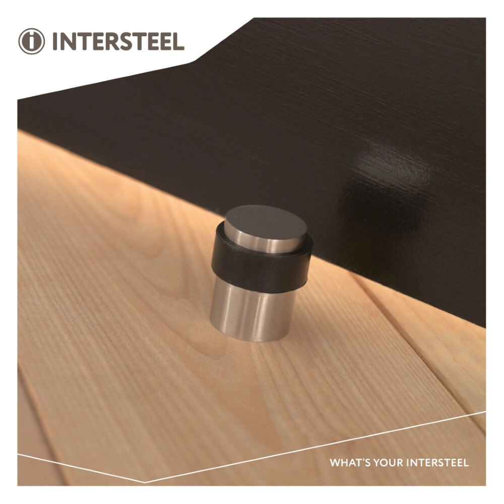 Deurstop Stelo vloermontage RVS met ring Intersteel 8714186053447