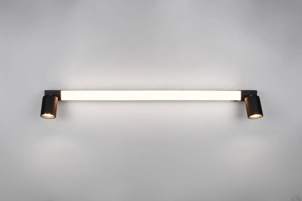 Spiegellamp Enrico 90cm - zwart Trio 4017807615654
