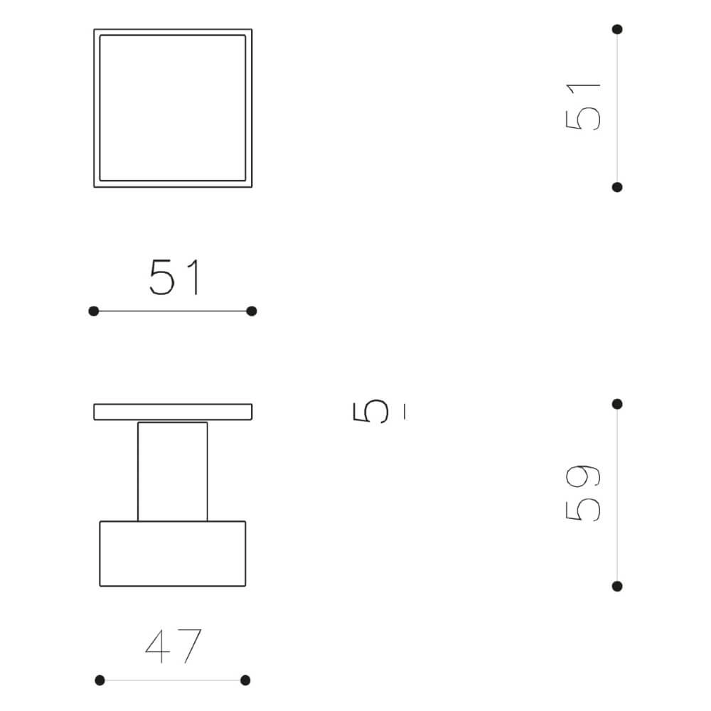 Deurknop Diana vast chroom Olivari 8714186481257