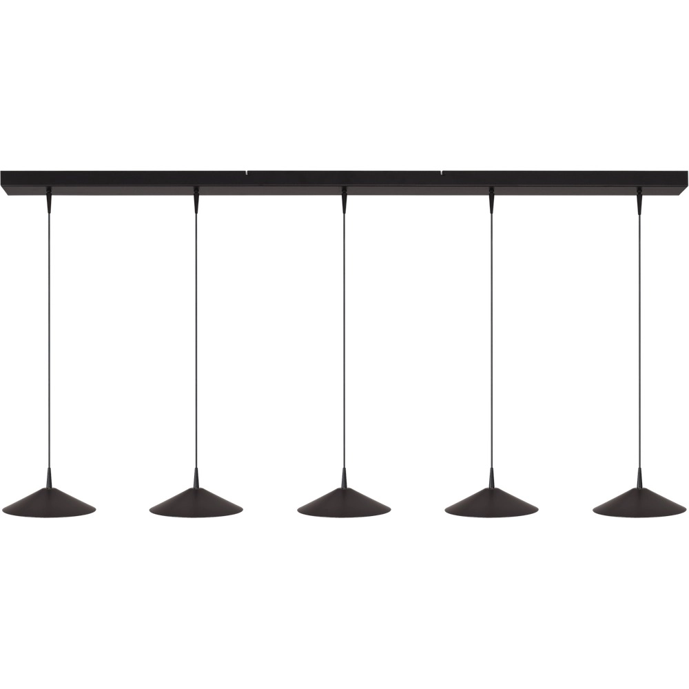 5-lichts hanglamp Ceppo zwart Ø 22cm