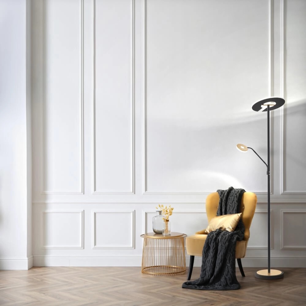 Leeslamp Dent zwart met goud Fischer & Honsel 4003694404662