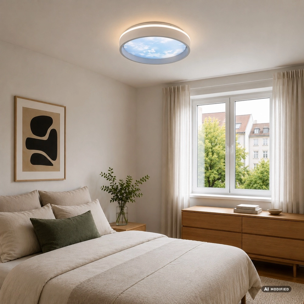 Plafonniere Sky-Dream wit met grijs Ø 39cm Brilliant 4004353473982