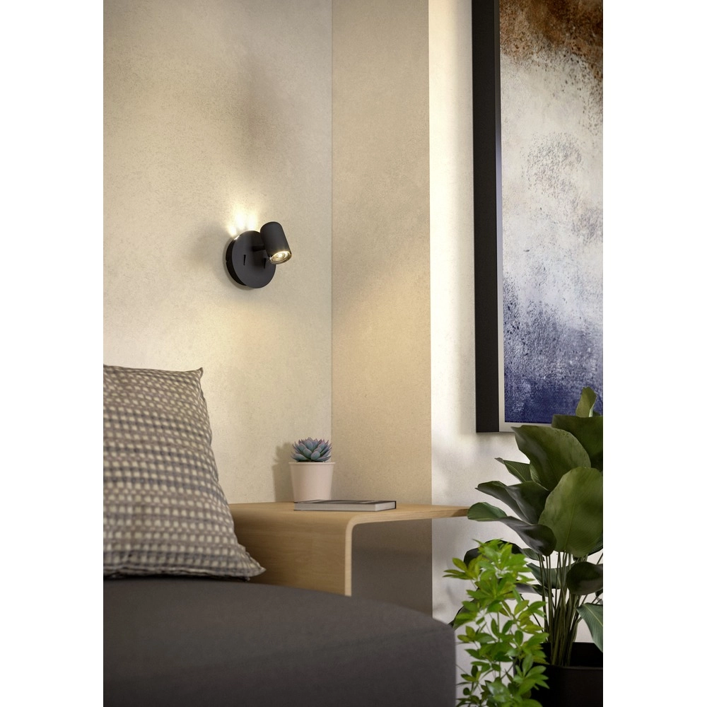 Opbouwspot Montemurro enkel zwart Eglo 9008606392209