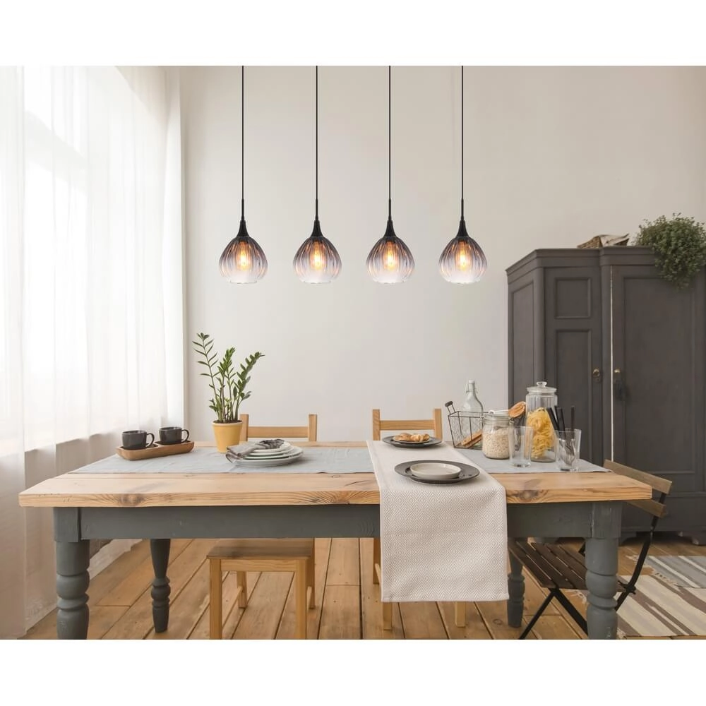 Zwarte hanglamp Olsen 4-lichts Globo 9007371459803